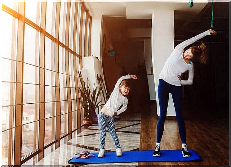 Exercises: one of the activities to do as a family at home