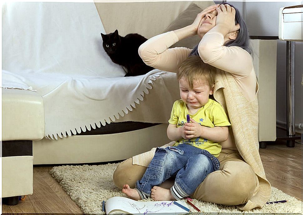 Why do some children misbehave when their mother is around?